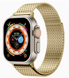 Elegant Stainless Steel Magnetic Milanese Loop Band - S10 46 42 44 45 49mm (Gold)