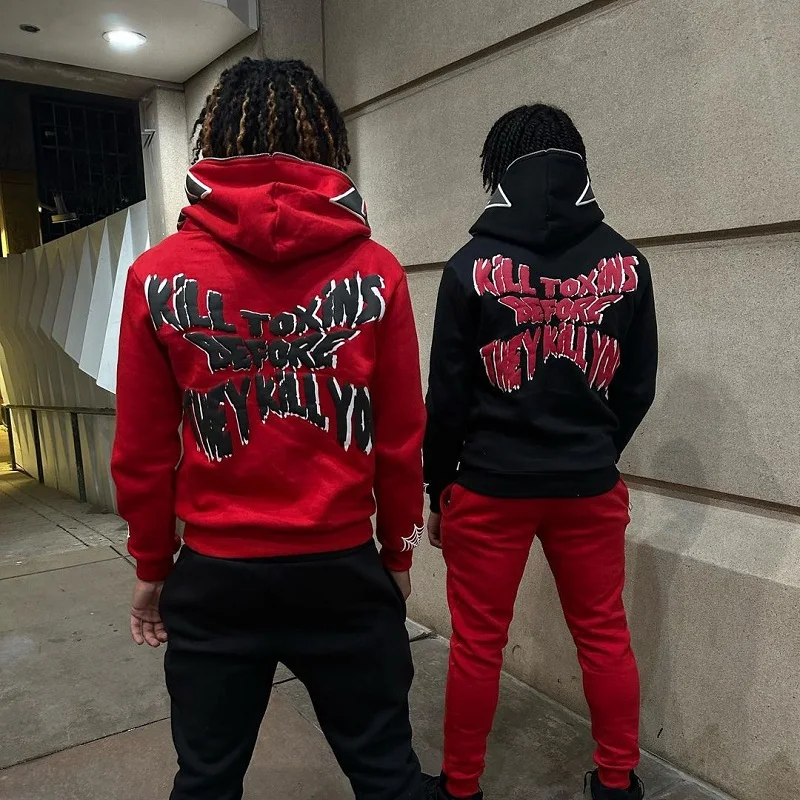 

2023 Korean Version New Trend Letter Foam Printed Cardigan Y2k Zipper Hoodie Fashion Street Gothic Hip Hop Youth Casual Hoodie
