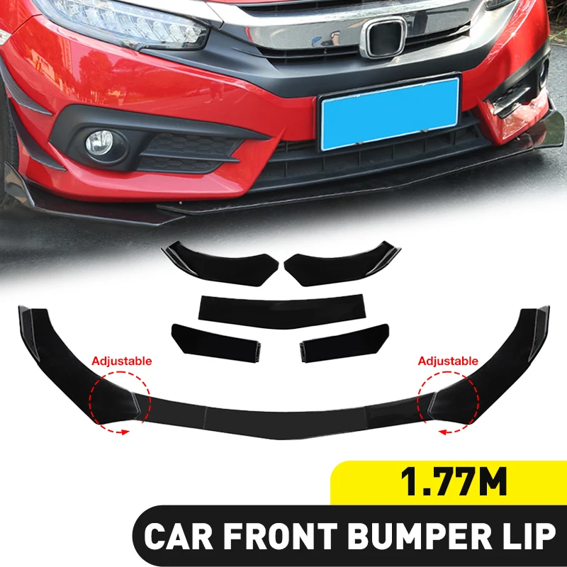 5Pcs Universal Car Front Bumper Separator Bumper Lip Body Kit For BMW For Benz Volkswagen Honda