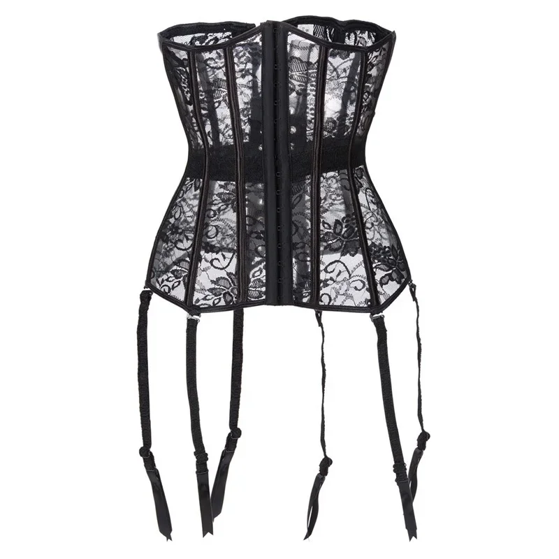 Underbust Corset And Bustier for Women Sexy Floral Lace Slimming Sheath Corsage Modeling Strap Waist Cincher Bodice Lingerie