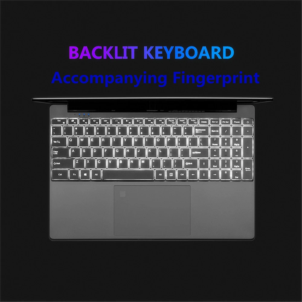 AKPAD 15.6 inch Laptop Windows 11 10 Pro 1920*1080 Cheap Portable Intel Laptop 12G RAM 128GB/256GB/512GB/1TB SSD HDMI Port 2