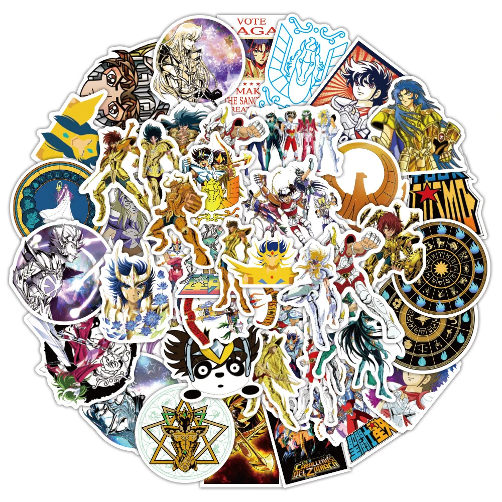 10/30/50pcs Classic Saint Seiya Anime Stickers Shaina Saori Kido Sticker Aesthetics Laptop Skateboard Shiryu Ikki Hyoga Decals