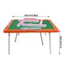 Mini Travel Mahjong Set Portable Tile Games Mini Game Set Travel Game Set No Odor Mahjong Set With Table Legs For On-The-Go 6