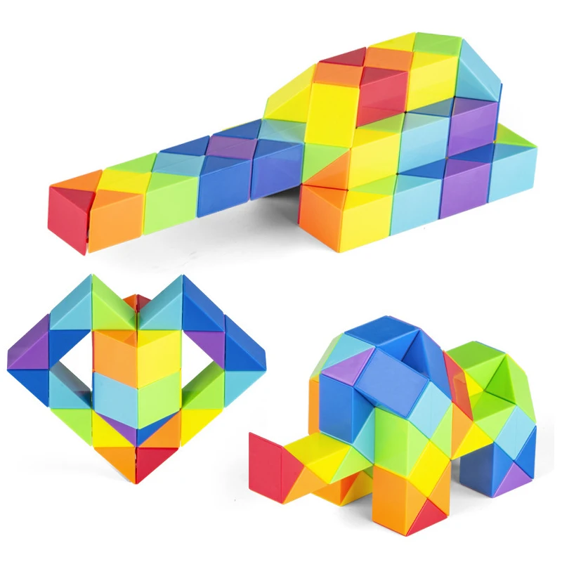 Rainbow Magic Snake Cube Twist Puzzle Toy Speedcube Educational Toys Montessori Juguetes Cumpleaños Invitados Niños 3