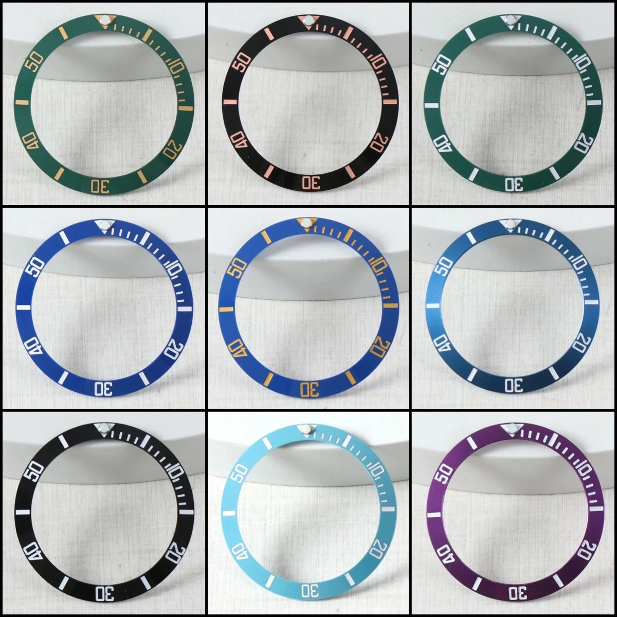 38Mm Orologio Lunetta Inserto Anello In Ceramica/Alluminio Per Submariner Seiko Mods Per Gmt Yacht-Master Nh35 Cassa Dell'Orologio Parti Lunetta