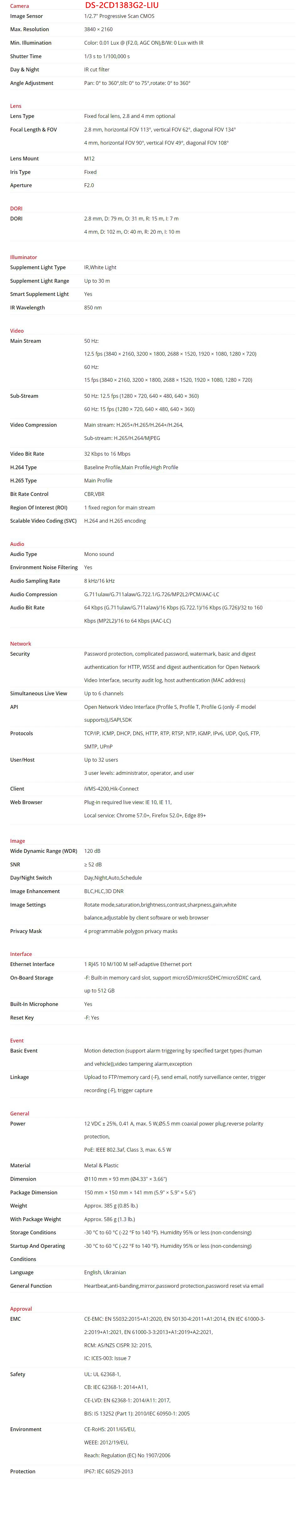 Kamera Hikvision typu turret zobrazená z predného uhla