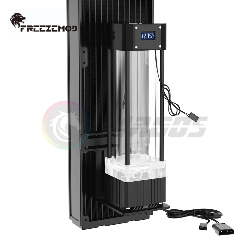 Zemod Aio Bomba Mais Reservoir Kit Integrado com Exibição de Temperatura va Lcd Screen Temperatura Tanque de Água Combo - Imagem 2