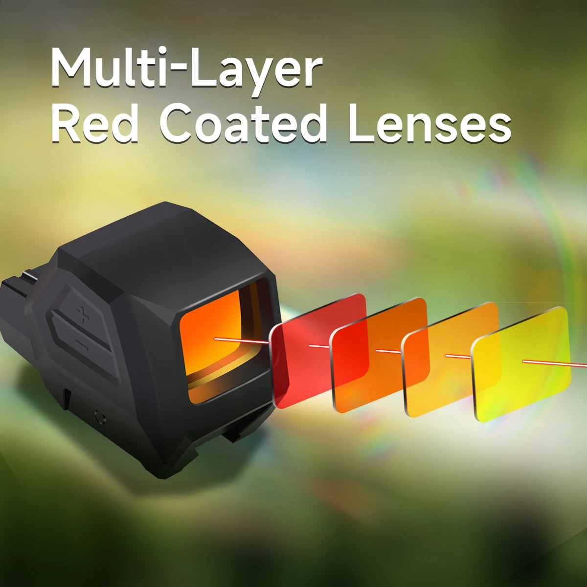 Heavy Recoil Optic 3 MOA HD Holographic Red Dot Sight Tactical Motion Sensor Rifle Scopes 20mm Rail Mount for Hunting Shooting