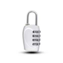 Enhanced Multi - Color Combination Padlock - Durable Zinc Alloy Anti - Theft Security Lock for Gym, Luggage, and Travel (Silver)