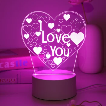Pink 3D “I LOVE YOU” Night Light 1
