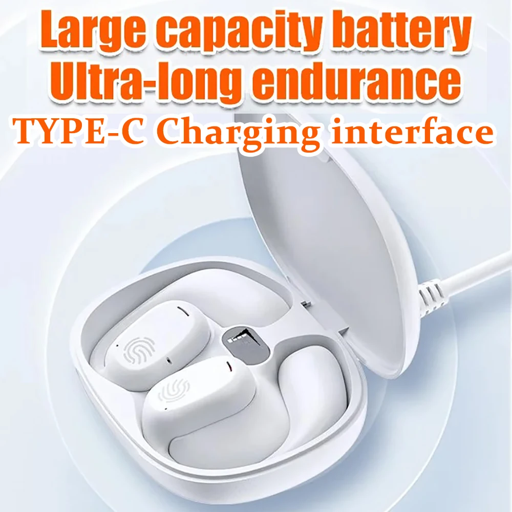 Bluetooth 5.3 Headphones Ear Hook Earphone Wireless Earphones LED Display Waterproof Headset HiFi Stereo Noise Reduction Earbuds 6
