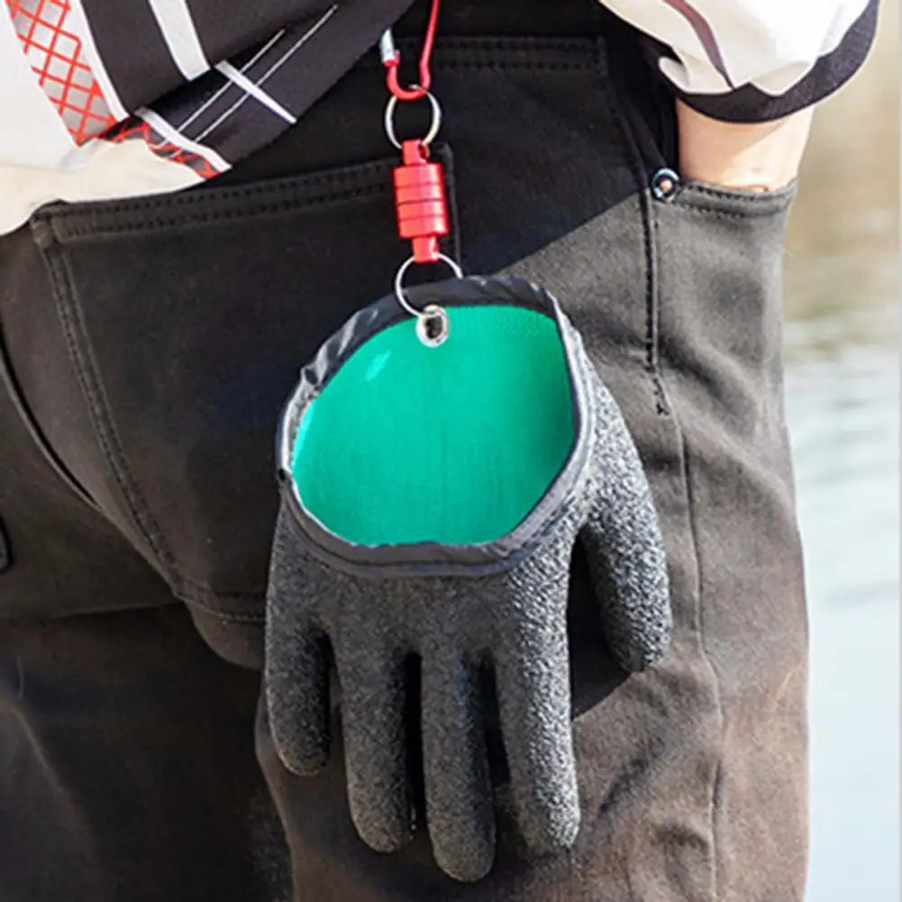 Sea Fishing Gloves 1Pc Useful Anti-slip Hanging Hole Handling Fish