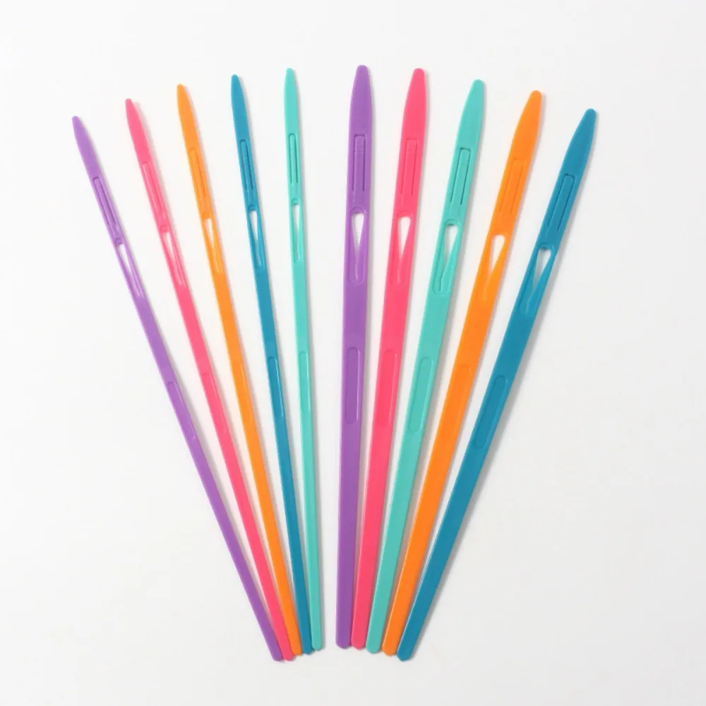 긴 플라스틱 탄성 스레더 - 바느질 및 DIY 공예용 멀티 컬러 드로스트링 및 코드 당기는 도구