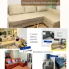 CRIUSJA Sofa Cover for FRIHETEN  Sofa Cover funda sofa chaise lounge Cover Protective Sofa Cover L Shape 6