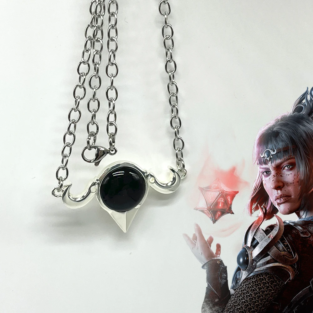 

Game Baldur's Gate 3 Shadowheart Cosplay Headwear Necklace Pendant Face Ornament Metal Forehead Jewelry Carnival Hair Accessory