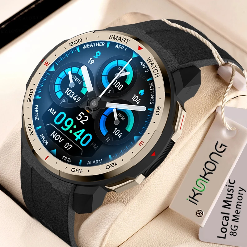 New Local Music 8G Memory smart watch Men Women Bluetooth Call Recording Watches Compass Heart Rate Smart watch For iOS Android