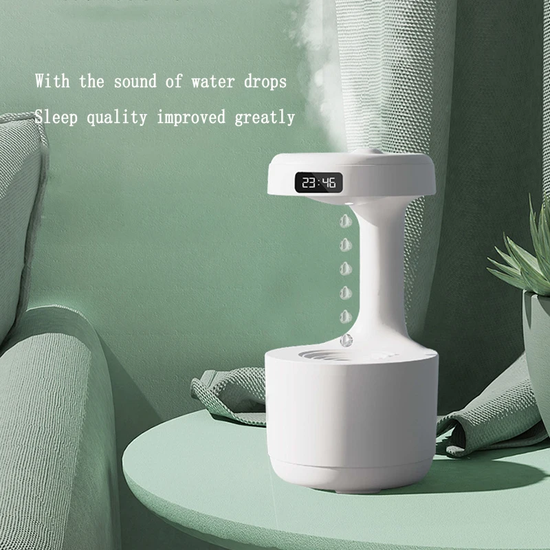 800ML Air Humidifier Home Anti Gravity Water Droplets Diffuser Cool