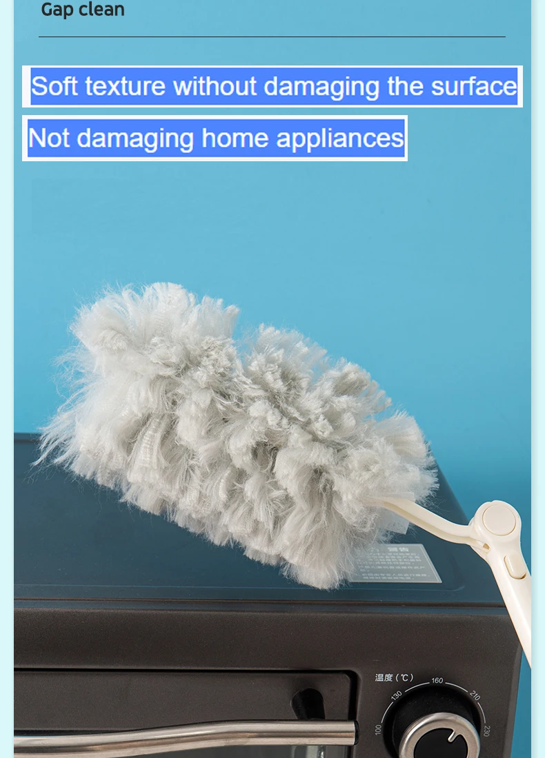 Extended Pole Dust Collector For Household Disposable Fiber Cloth Tabletop Electrostatic Precipitator For High Altitude Cleaning