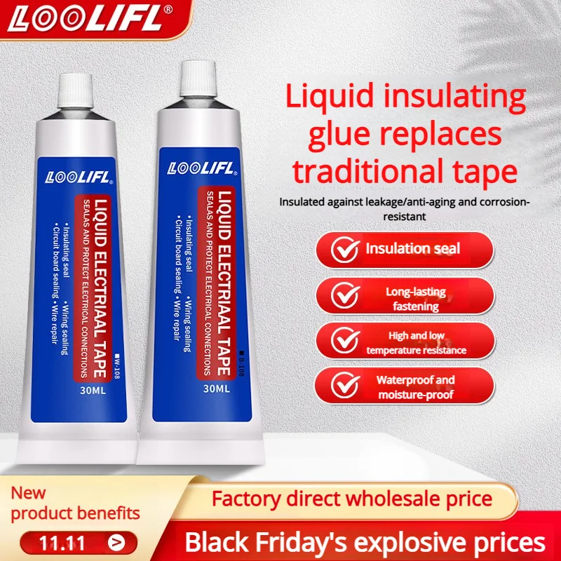 Waterproof Flame Retardant Liquid Insulation Tape - 30ml, High Temperature Resistant