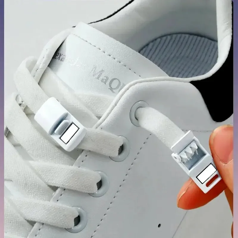 Magnets chloss Schnürsenkel ohne Krawatten elastische Schnürsenkel Turnschuhe Kinder Erwachsene 8mm verbreitert flach ohne Krawatte Schnürsenkel für Schuh zubehör