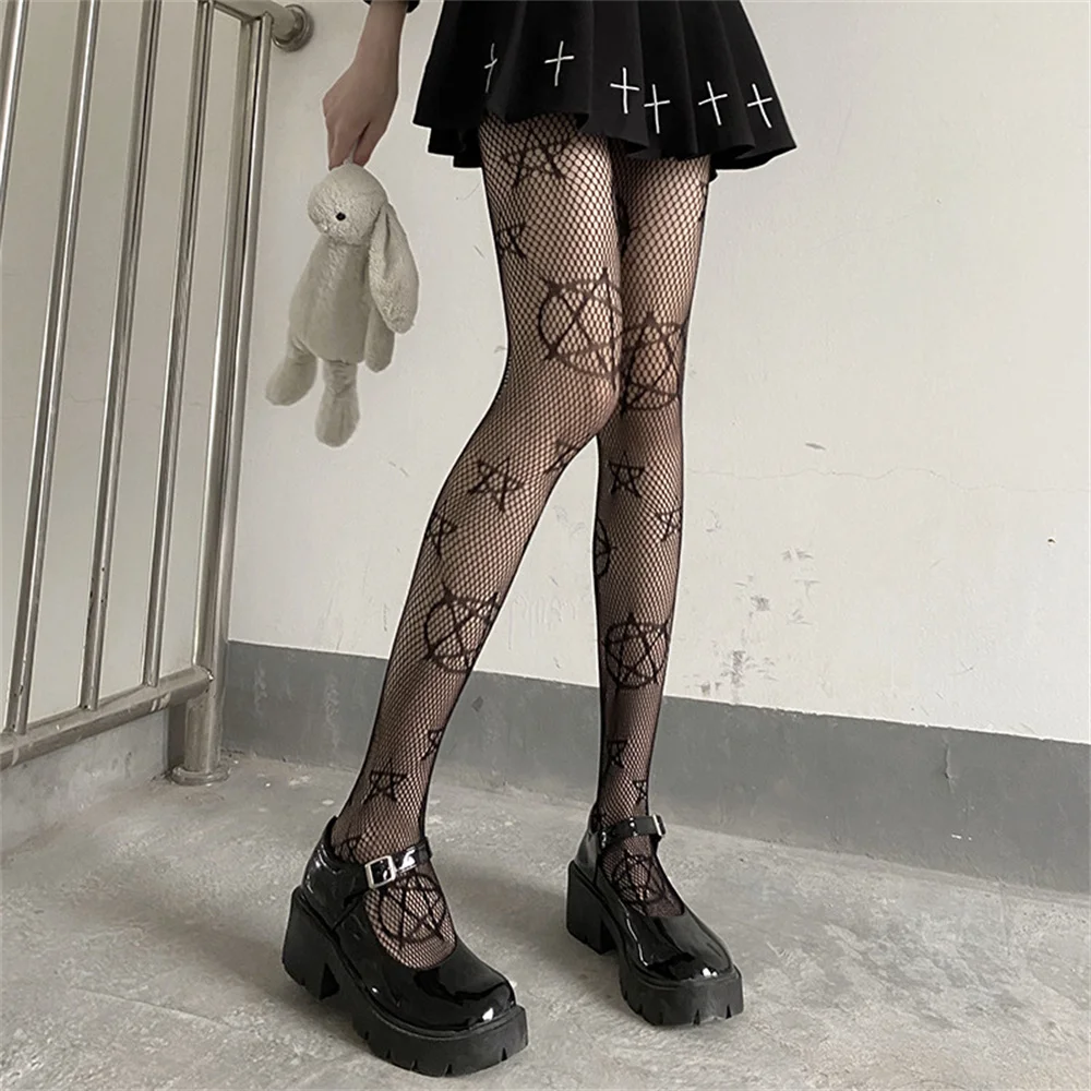 Kawaii Sanrio Hello Kitty Kuromi Anime Fishnet Stockings Hot Girl Stockings  Sexy Cartoon Black Silk Socks Miss Pantyhose Gifts - AliExpress