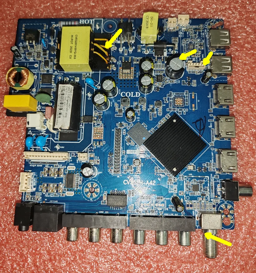 CV351H-A42 와이파이 네트워크 TV 마더보드, DDR 1G + EMMC, 8g 메모리, 5 가지 다른 사양