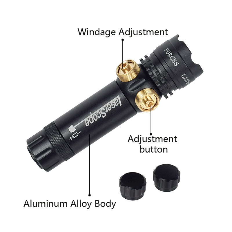 Laser Pointer Laser Pointer Pen Red Laser Can Be Adjusted Up And Down Left Right Infrared Set Sight Calibrator Hand-adjusted Pointer