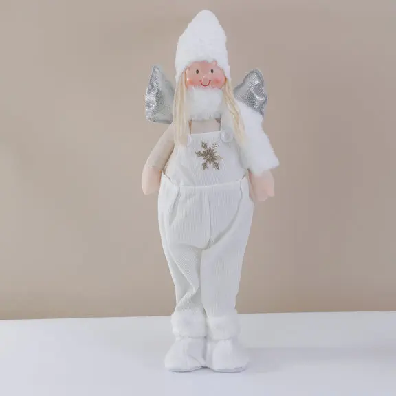Christmas Decoration Standing Overalls Girl Angel Ornaments Christmas Decoration Desktop Children's Toys