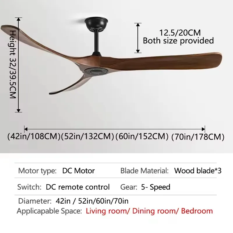 リモコン付き木製シーリングファン,ヴィンテージシーリングファン,装飾