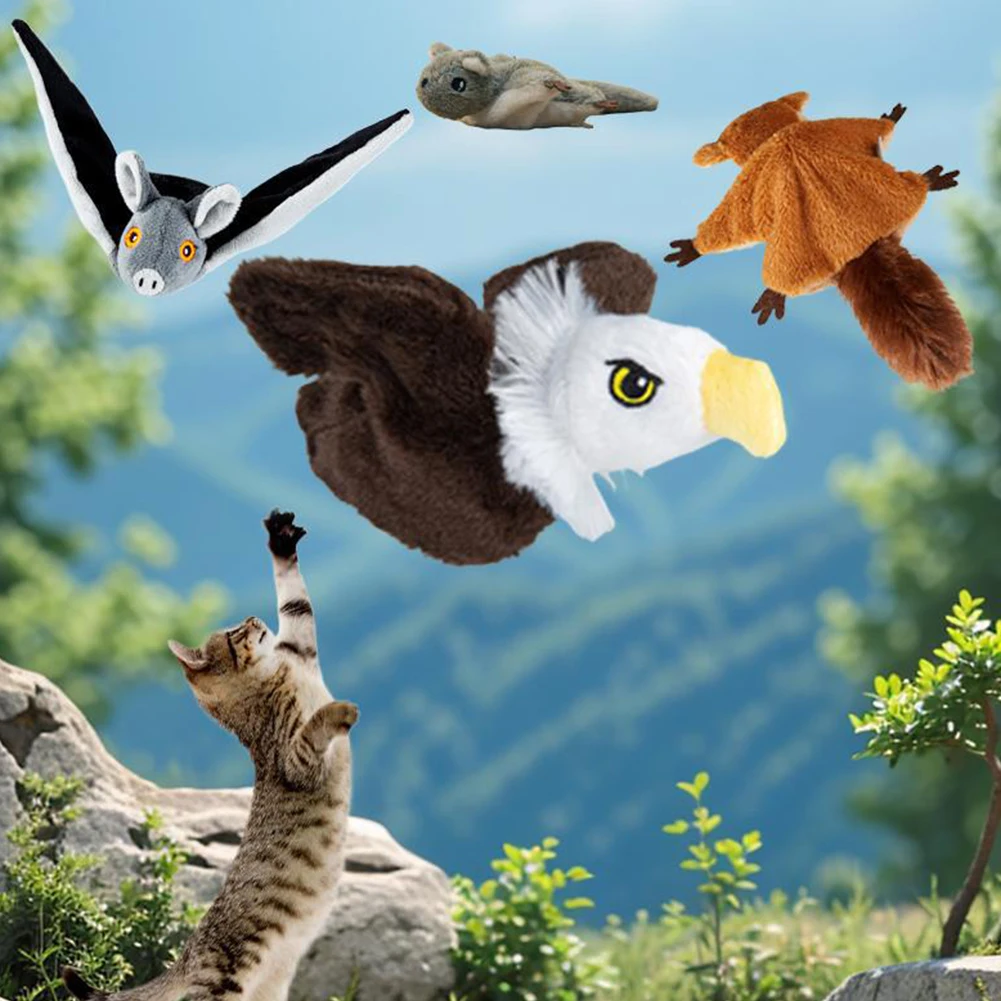 Interactive Cat Toy with Catnip Beating Wings Cat Toys Exercise Toys for Indoor Cats To Play Alone