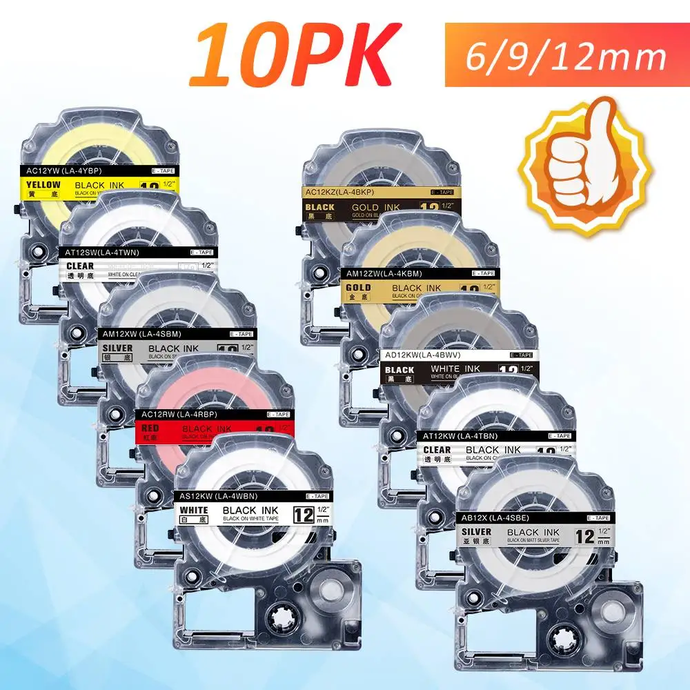 SS12KW-Label-Tape-12mm-9mm-6mm-Compatible-for-Epson-LabelWorks-LW-300 ...