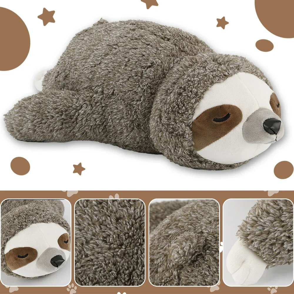 Dog Christmas Gift Forest Sloth Puppy Heartbeat Toy for Stress Relief and Soothing, Sleep Aid Crate Training Puppy Toys 4