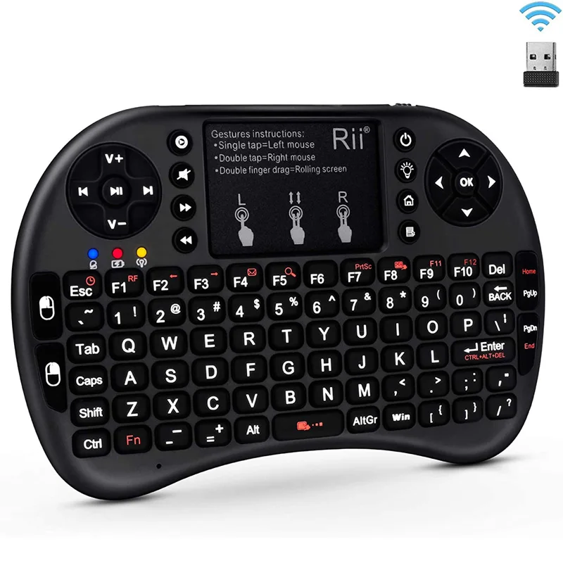 Rii Mini Bluetooth Keyboard With Touchpad Backlit Portable 2.4GHZ Wireless Keyboard For Smartphones Laptop/PC/Windows/Mac/TV Box images - 6