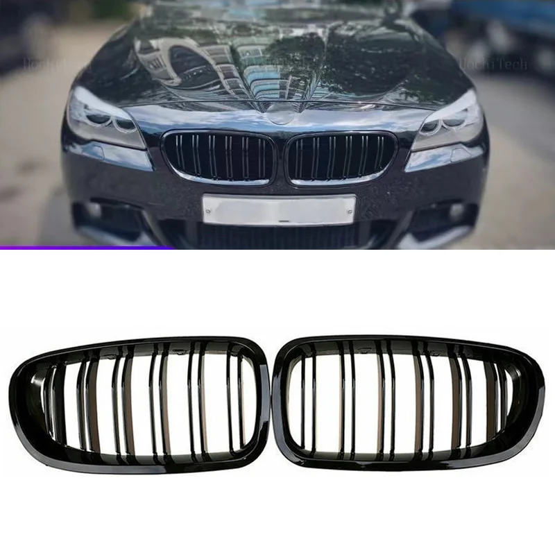 

Решетка для переднего бампера BMW 5 Series F10 F11 F18 520 523 525 520d 530d 540i 2010-2017, решетка радиатора, черная гоночная решетка 51137261356