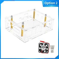 Transparent Acrylic Case with Cooling Options for Single Board Computers (Option 2)
