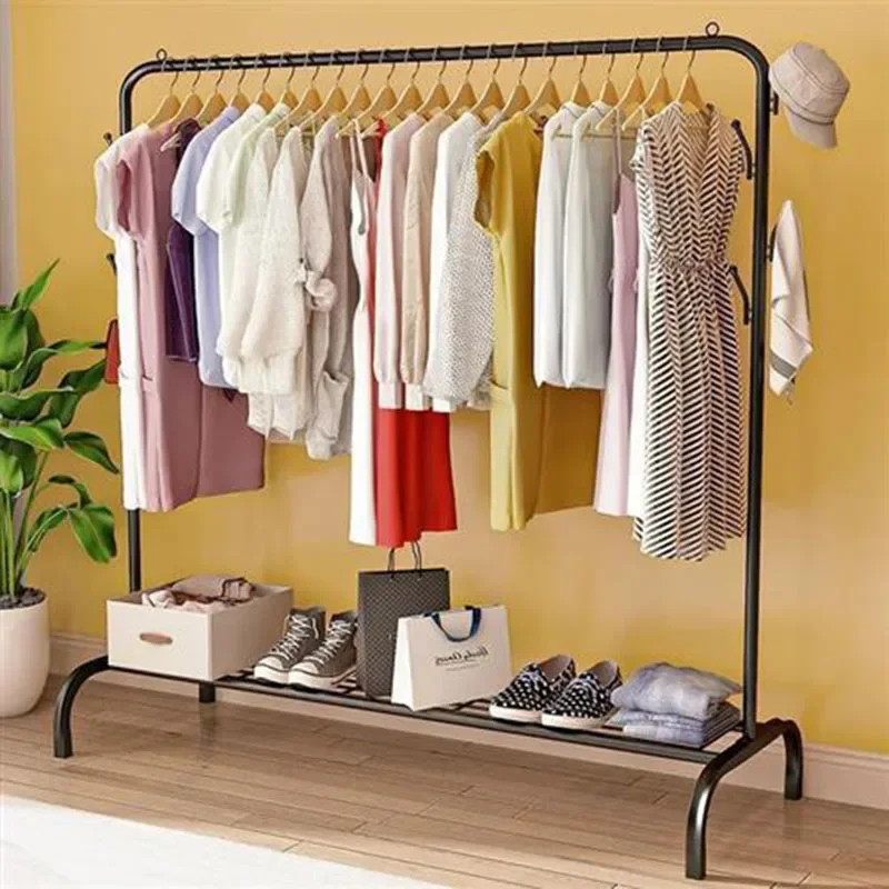 

Alcony Black Clothes Rack Metal Accessories Clothes Hanger Rack Stand Storage Free Shipping Perchero Livingroom Furniture