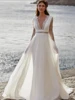 Bohemia Wedding Dresses A-Line V-Neck Bridal Gowns Long Sleeves Chiffon Robes For Formal Party 2025 Vestidos De Novia Customized 4