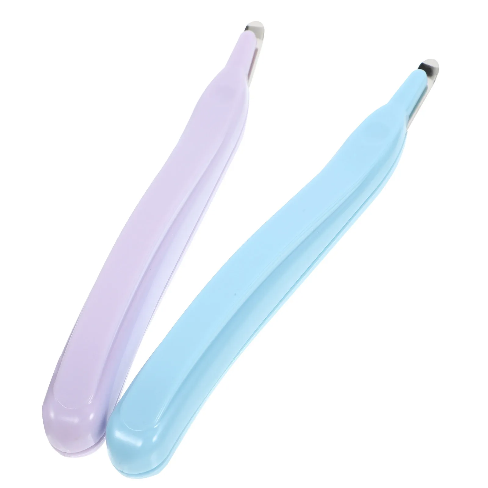 2Pcs 스테이플러 리무버 인체 공학적 스테이플 풀러 라이트 블루 퍼플 사무실 홈 학교 문구 스테이플 리무버 스틱
