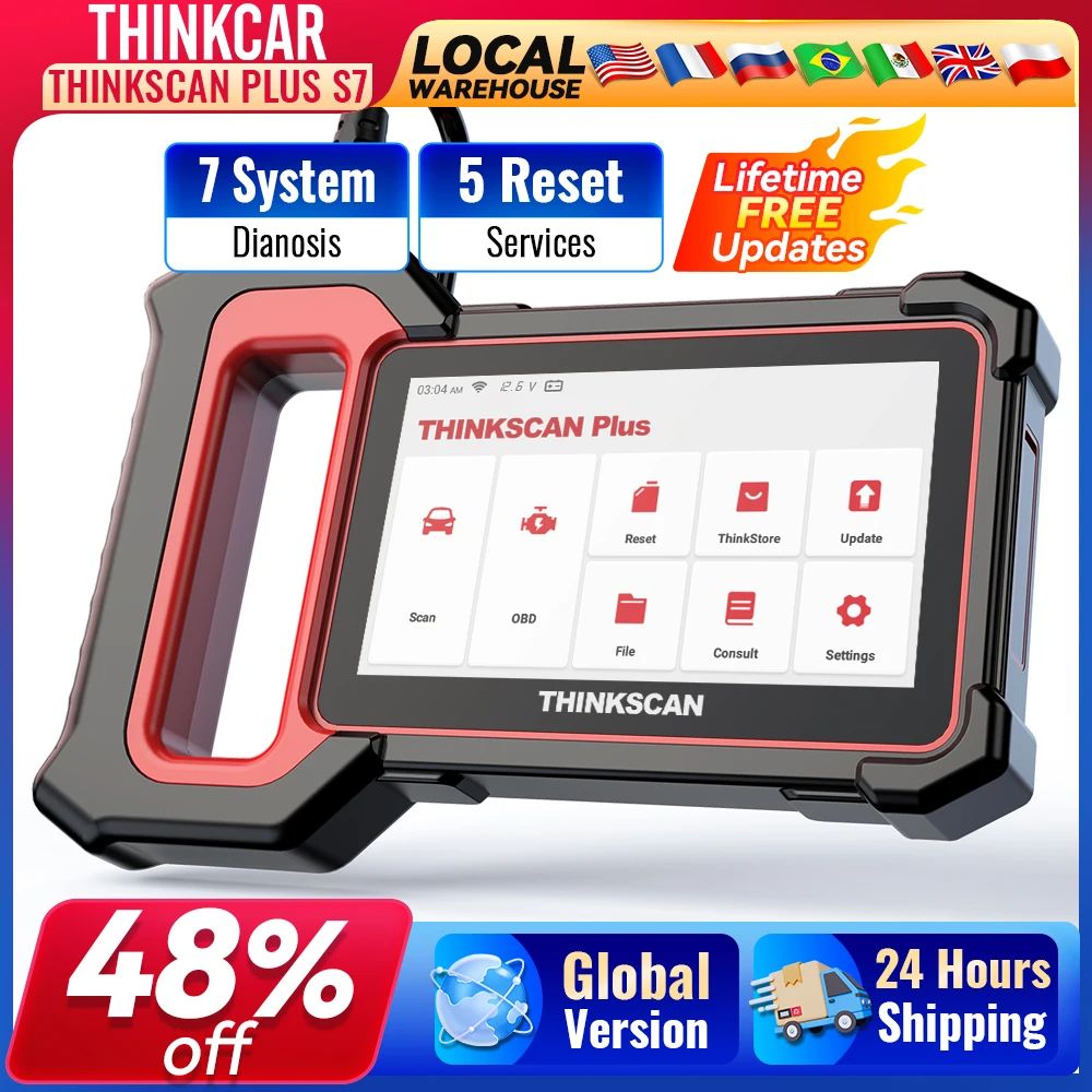 THINKCAR Thinkscan Plus S5 /S4/S6 /S7OBD2 Diagnostic Tool Car System Diagnosis Auto Code Reader Scanner Free Update