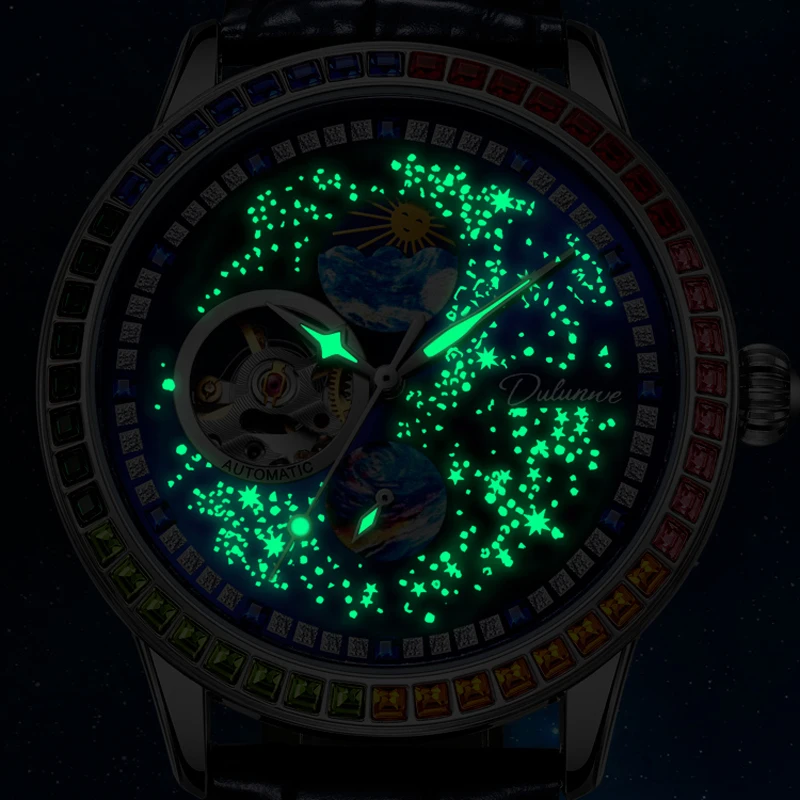 Orologio da polso meccanico automatico di alta qualità, casual, impermeabile, militare, luminoso, con fasi lunari, in acciaio inossidabile, da uomo_voghion.com