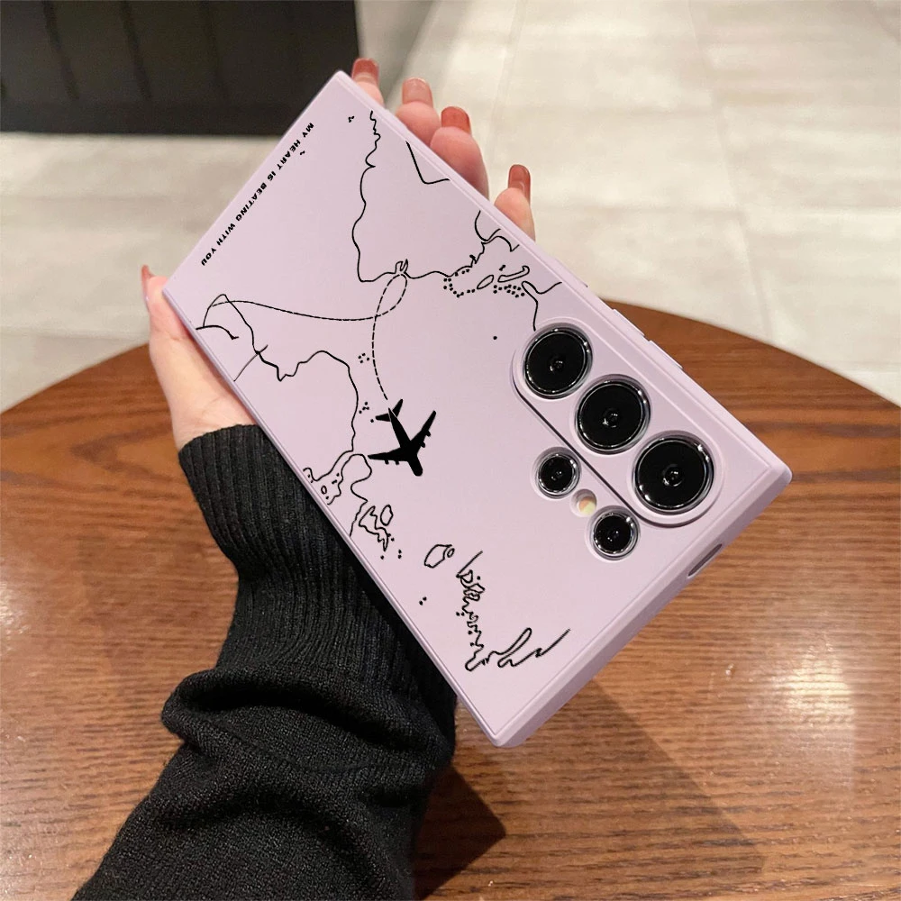 Airplane Route Design Phone Case