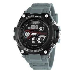 Stylish Multifunctional LED Sports Watch for Students and Outdoor Enthusiasts (Grey)