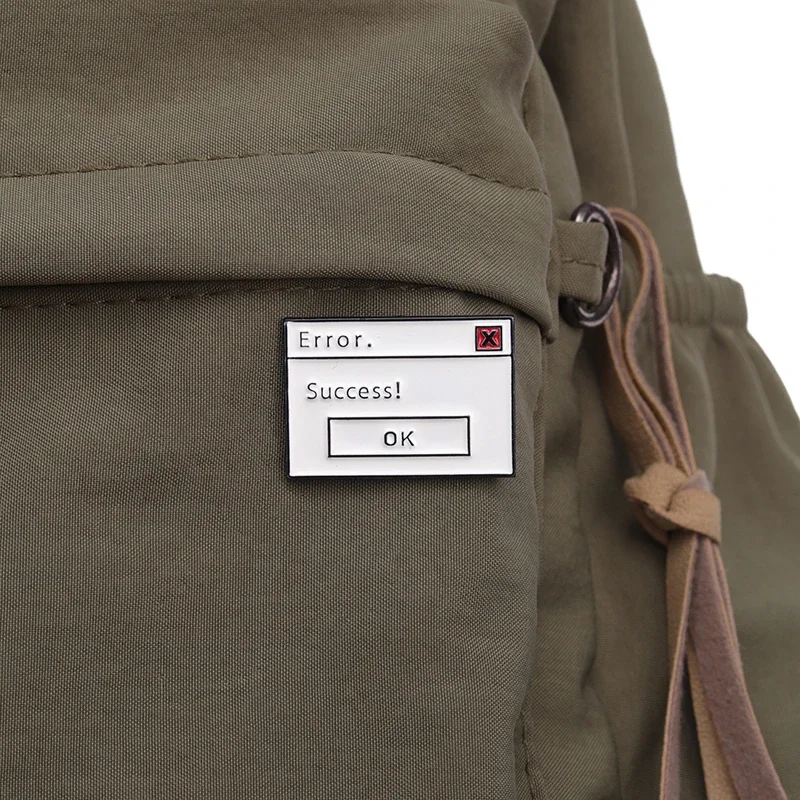 Click Error Success Option Emaille Pin Computer Seite Jump Box Revers Abzeichen Brosche Metall Lustige Schmuck Pin für Rucksack Zubehör – Detail 9