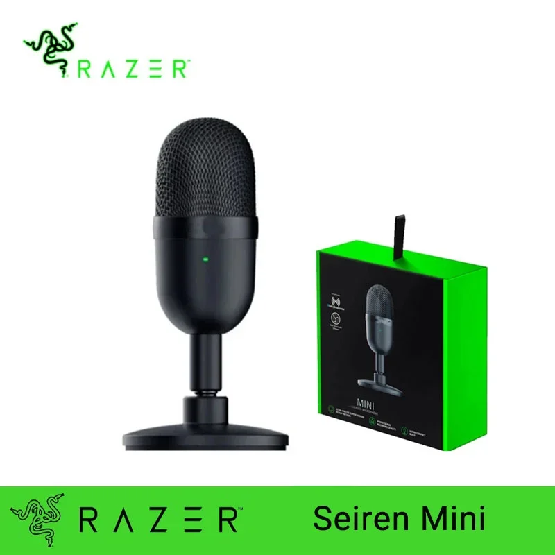 

Razer Seiren Mini USB Condenser Microphone for Streaming Gaming on PC Pro Recording/Precise Supercardioid Pickup Pattern Mic