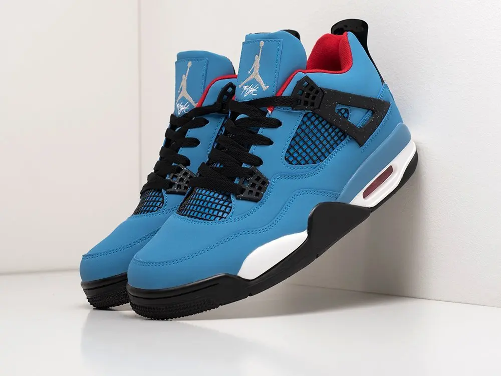 Sneakers Nike X Travis Scott Air Jordan 4 Blauw Demisezon  Mannelijke|Vulkanische schoenen voor Mannen| - AliExpress