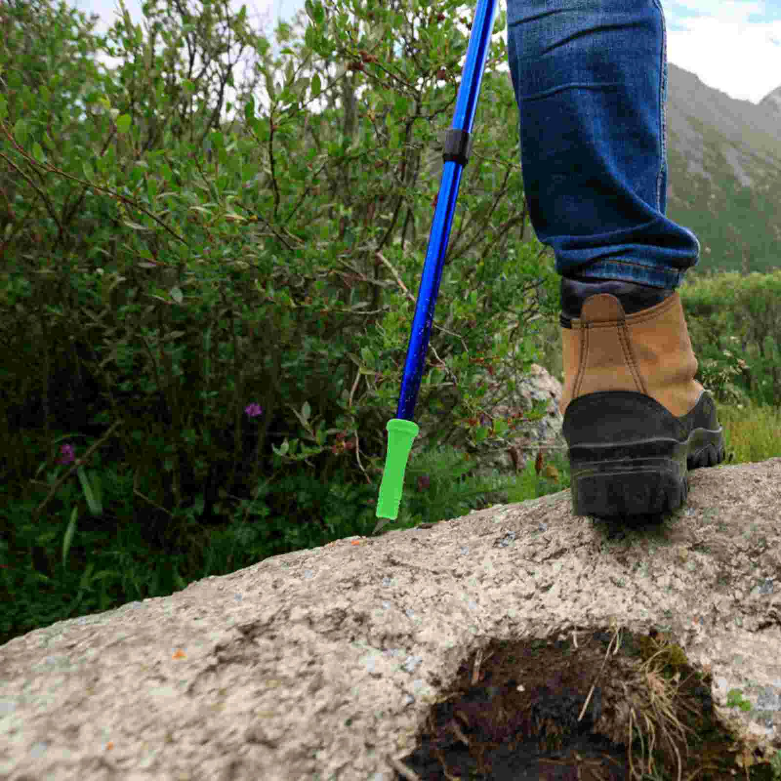 Punta de caña de esquí para caminar, accesorios de esquí, Protector de Muleta antideslizante