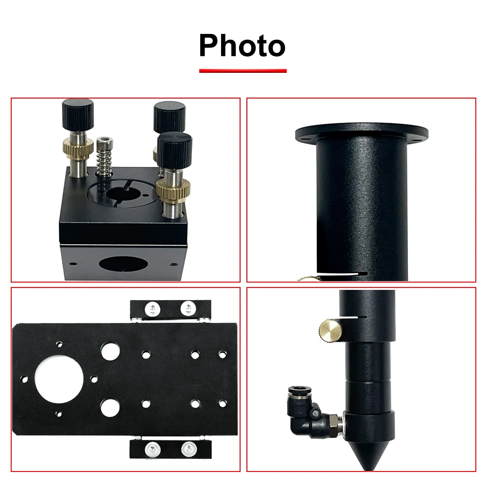 HUNST CO2-Laserkopf-Adapterlinse der E-Serie D20 mm FL50.8 & 63,5 & 101,6 mm Spiegel 25 mm für Laserschneid-Graviermaschine – Detail 5