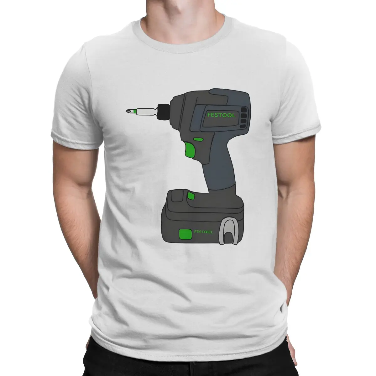 Cool Festool Cordless Impact Drill T-Shirt Uomo O Collo T-Shirt In Cotone Festool T-Shirt Manica Corta Abbigliamento Stampato