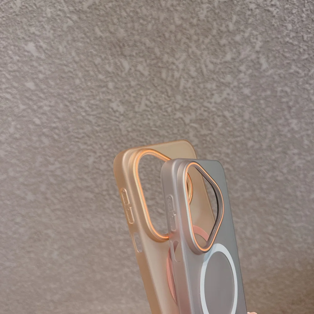 Translucent Frosted PC Magsafe Magnetic Phone Case with Wireless Charging Capability