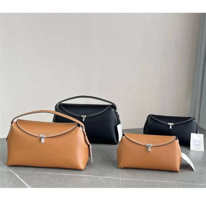 

Swedish niche Design Toteme Bag Cowhide Flap Women's Handbag Fashion T Lock Large Capacity Luxury Leather Shoulder Crossbody Bag